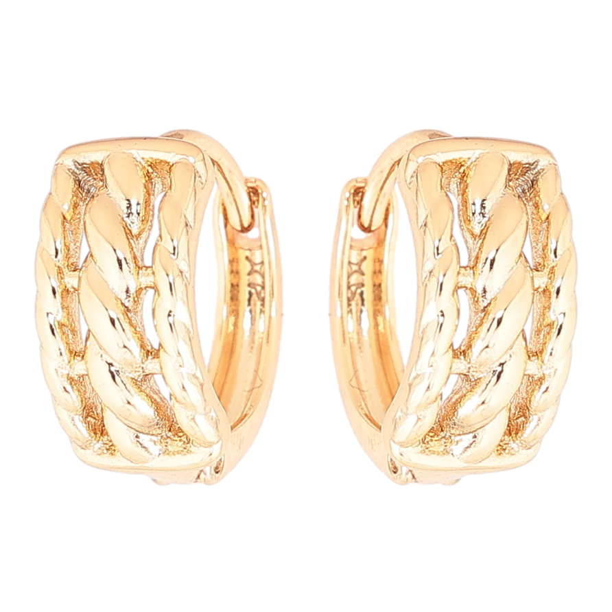 Серьги Xuping Позолота 18K колечки Декоративный узор фото №1