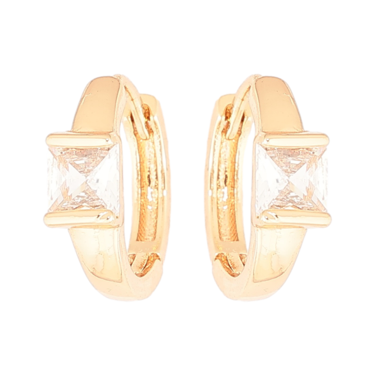 Сережки Xuping Позолота 18K колечка «Кристальні вставки» фото №18