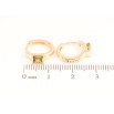 Серьги Xuping Позолота 18K колечки Вставки зеленые кристаллы фото №2
