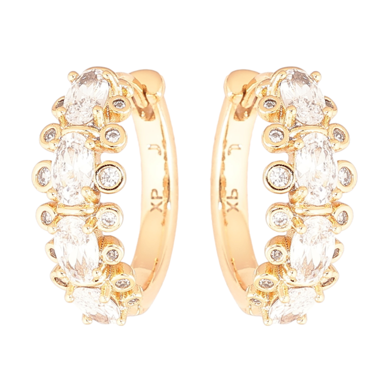 Серьги Xuping Позолота 18K колечки Декоративный узор с кристаллами фото №1 Серьги Xuping Позолота 18K колечки Декоративный узор с кристаллами фото №1