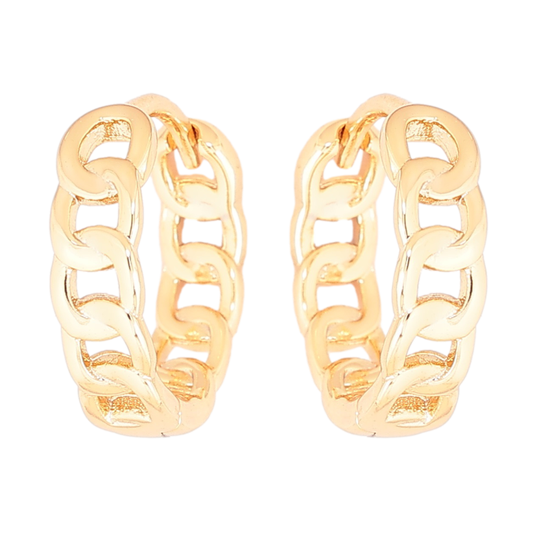 Серьги Xuping Позолота 18K колечки Узор цепочка фото №11