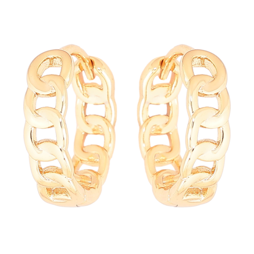 Серьги Xuping Позолота 18K колечки Узор цепочка фото №1