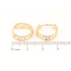 Серьги Xuping Позолота 18K колечки Узор цепочка фото №2