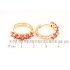 Сережки Xuping Позолота 18K колечка «Доріжки червоних кристалів» фото №2