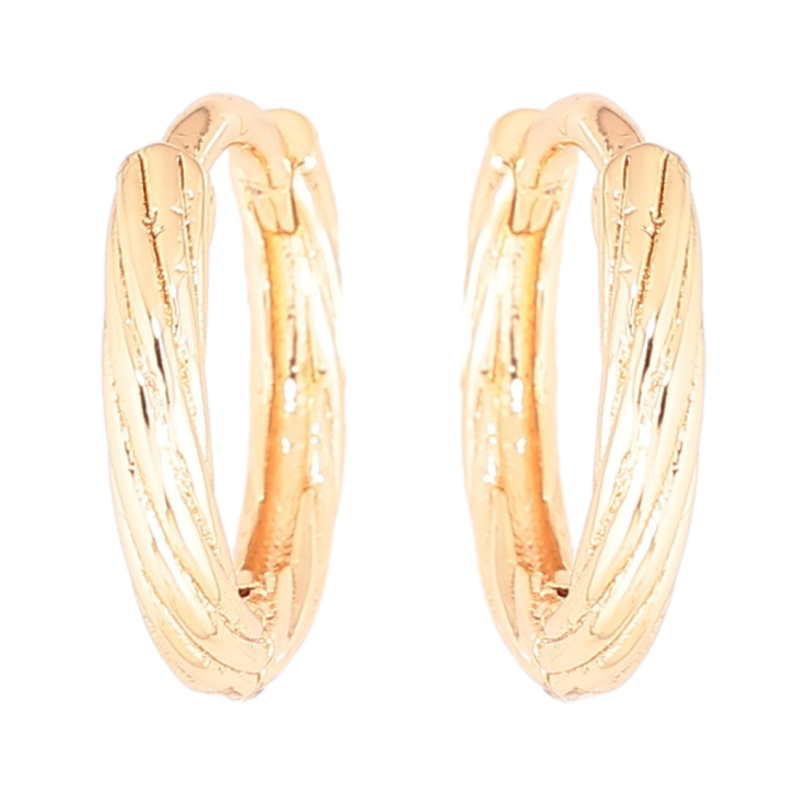 Серьги Xuping Позолота 18K колечки Декоративный узор фото №3