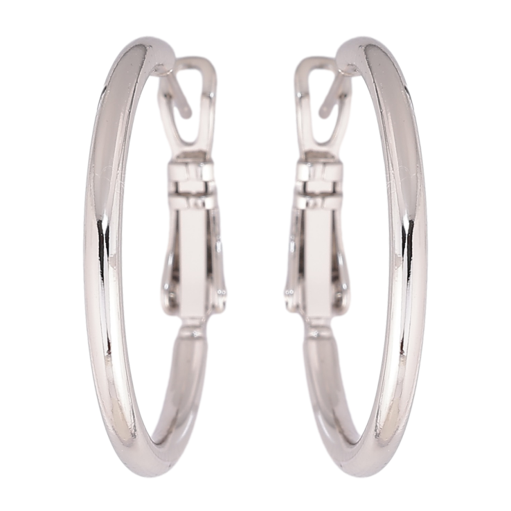 Серьги Xuping Родий кольца (конго) Классика ø 2.5см фото №20