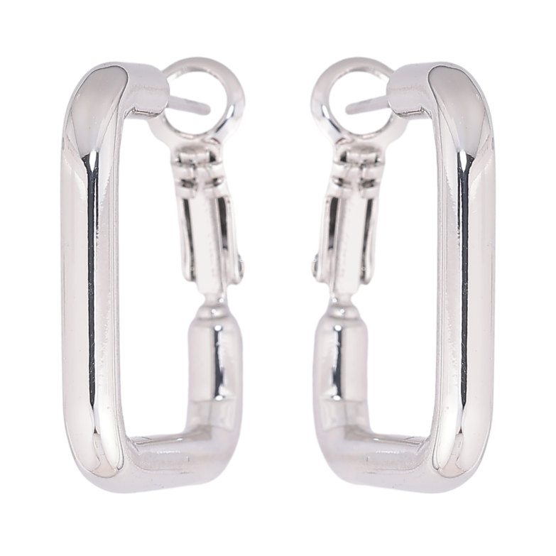 Серьги Xuping Родий итальянский замок Квадратные фото №1