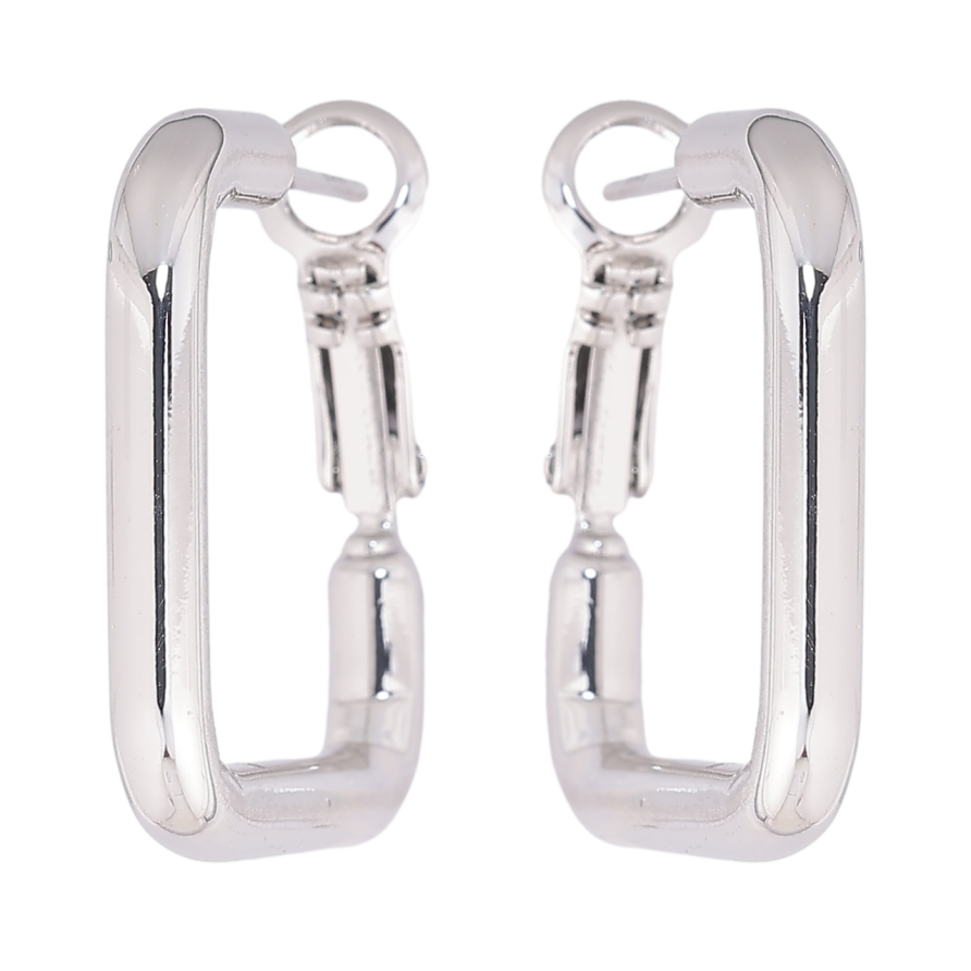 Сережки Xuping Родій італійський замок «Квадратні» фото №1