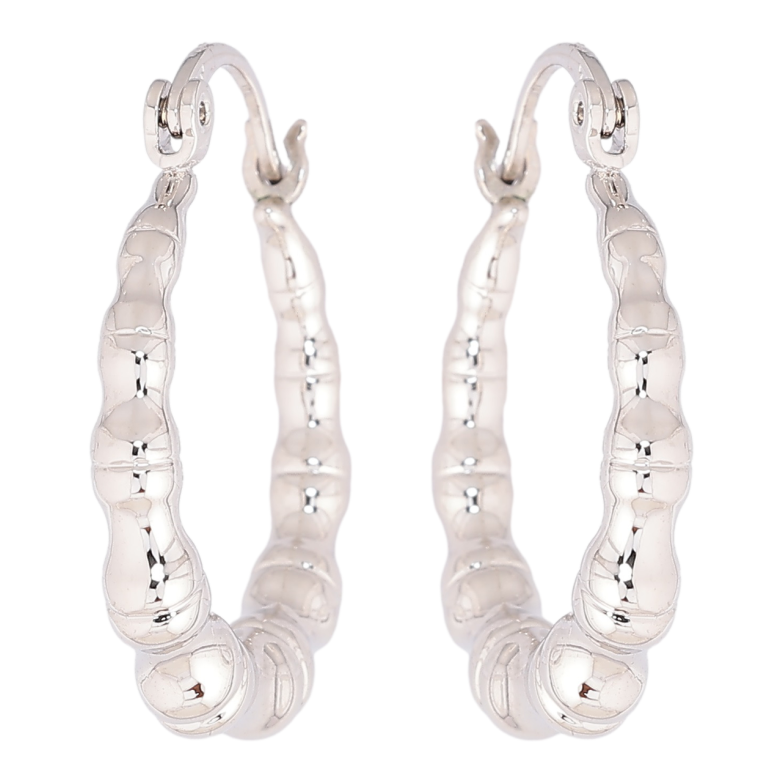 Сережки Xuping Родій замок-шпилька «Декоративні кільця» ø 2.4см фото №3