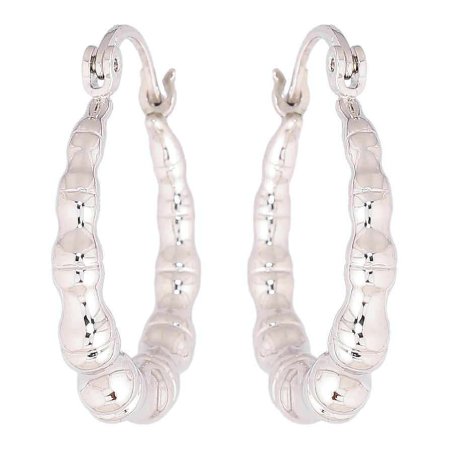 Сережки Xuping Родій замок-шпилька «Декоративні кільця» ø 2.4см фото №1