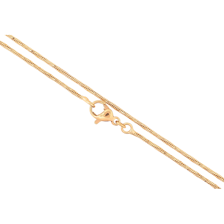 Цепочка Xuping Позолота 18K Плетение Ювелирный шнур 4-х гранный перекрученный длинна 45см х 1.5мм фото №1