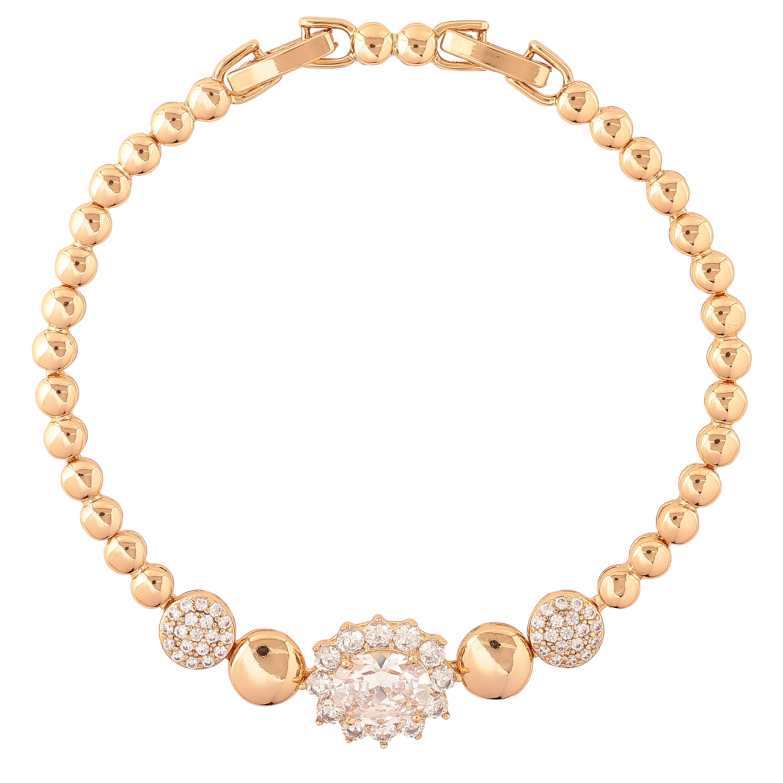 Браслет Xuping Позолота 18K «Декоративний візерунок з кристалами» довжина з доп.замком 17,19см х 4-12мм фото №1