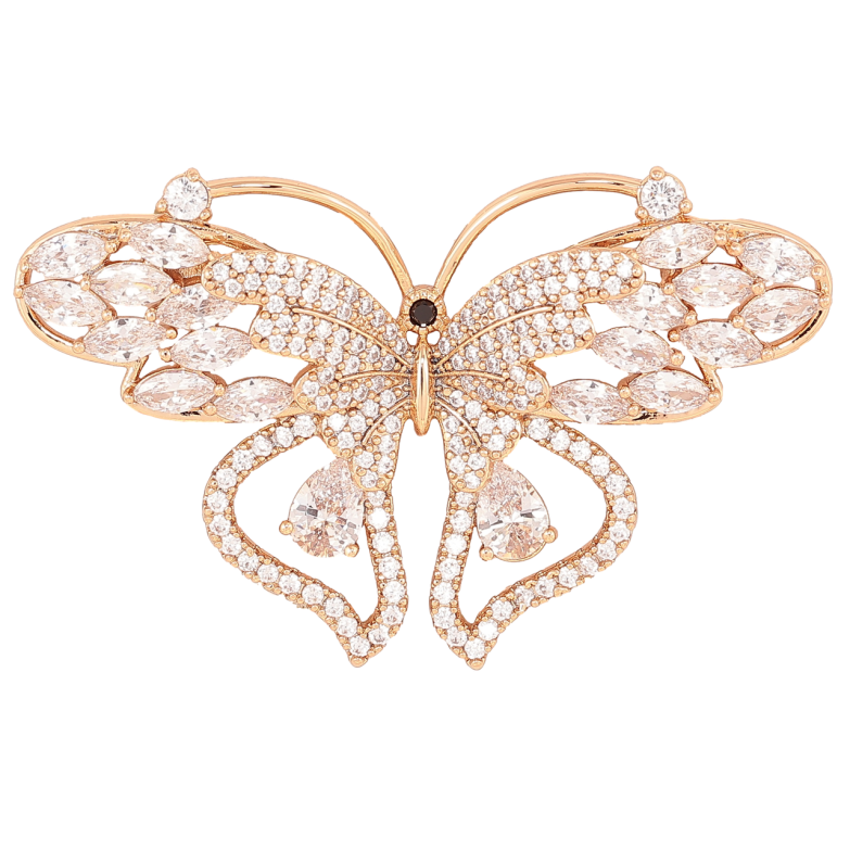Брошка Xuping Позолота 18K «Метелик з інкрустацією кристалами» фото №1 Брошка Xuping Позолота 18K «Метелик з інкрустацією кристалами» фото №1