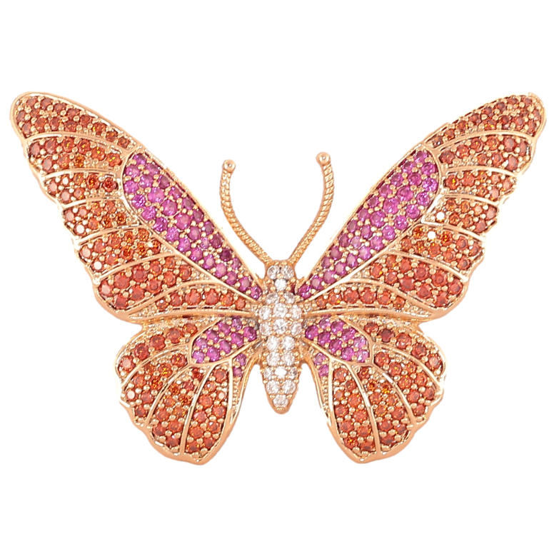 Брошка Xuping Позолота 18K «Метелик з інкрустацією кристалами» фото №2 Брошка Xuping Позолота 18K «Метелик з інкрустацією кристалами» фото №2