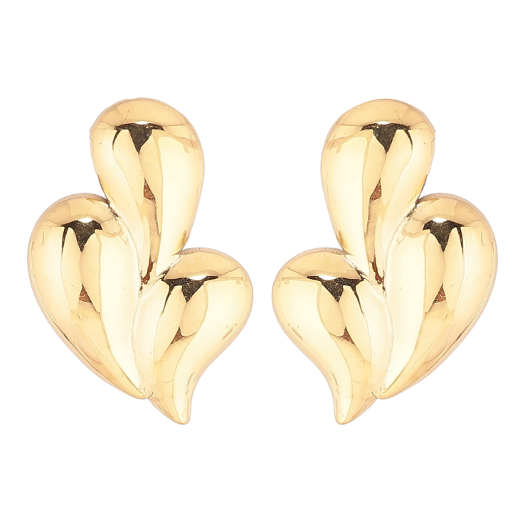 Сережки Xuping TTM Stainless Steel колір 14К пусети «Декоративний візерунок» фото №10