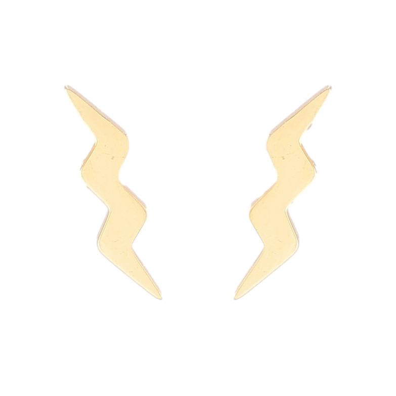 Серьги Xuping TTM Stainless Steel цвет 14К пусеты Молния фото №1