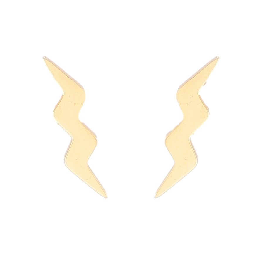 Сережки Xuping TTM Stainless Steel колір 14К пусети «Блискавка» фото №1