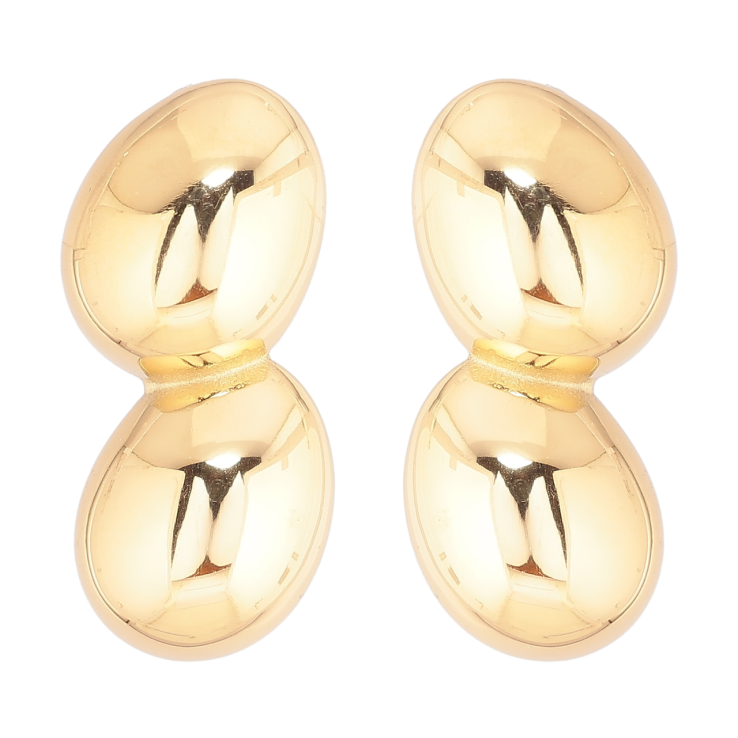 Сережки Xuping TTM Stainless Steel колір 14К пусети «Декоративний візерунок» фото №8