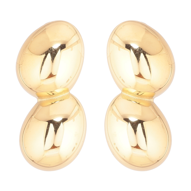 Сережки Xuping TTM Stainless Steel колір 14К пусети «Декоративний візерунок» фото №1