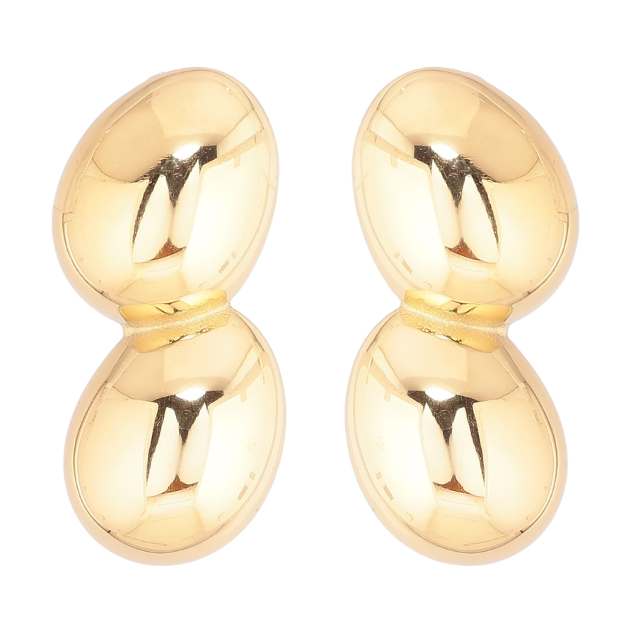 Сережки Xuping TTM Stainless Steel колір 14К пусети «Декоративний візерунок» фото №1