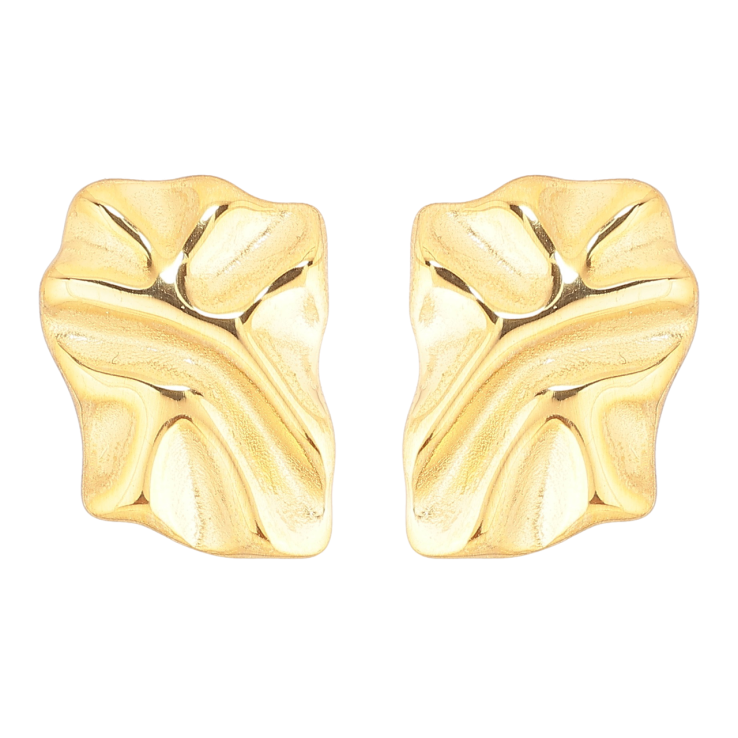 Серьги Xuping TTM Stainless Steel цвет 14К пусеты Декоративный узор фото №23