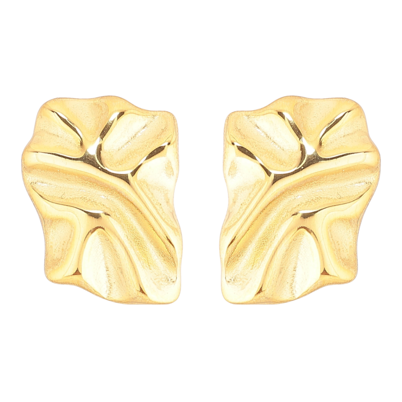 Серьги Xuping TTM Stainless Steel цвет 14К пусеты Декоративный узор фото №1