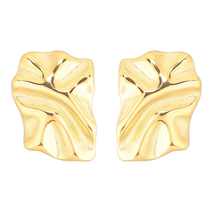 Серьги Xuping TTM Stainless Steel цвет 14К пусеты Декоративный узор фото №1