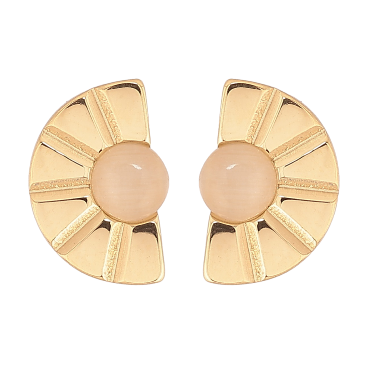 Сережки Xuping TTM Stainless Steel колір 14К пусети «Декоративний візерунок» фото №24