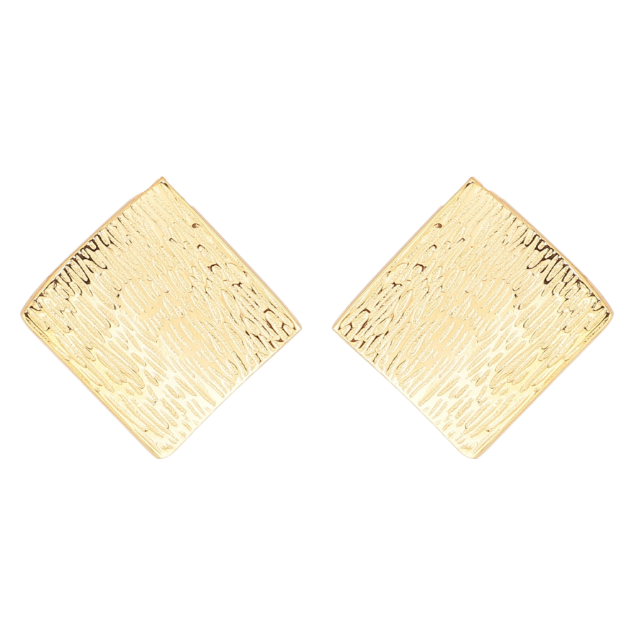 Серьги Xuping TTM Stainless Steel цвет 14К пусеты Ромбы фото №1