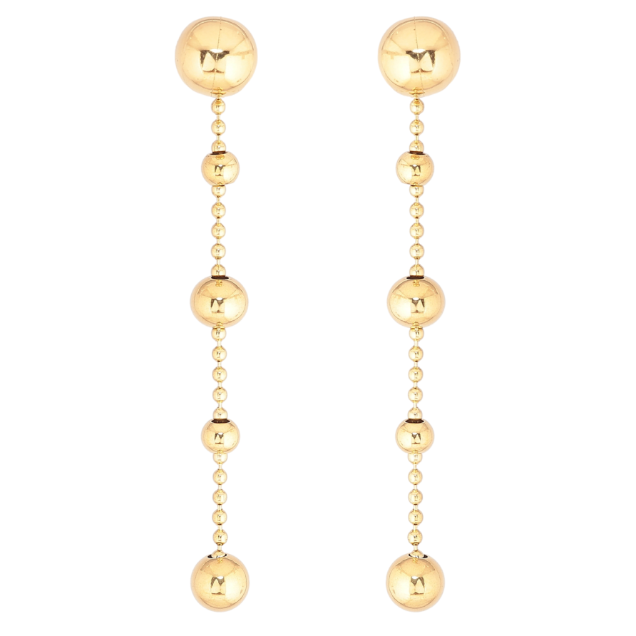 Серьги Xuping TTM Stainless Steel цвет 14К пусеты Декоративные подвески ø 8мм, 2 в 1 фото №1