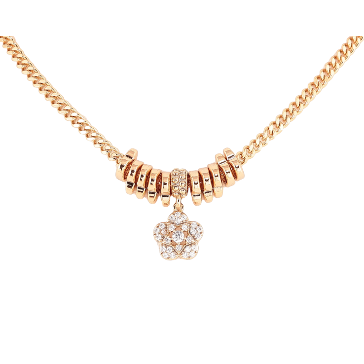 Підвіска на ланцюжку Xuping Позолота 18K «Кришталева квіточка» довжина 42-47см х 3мм фото №10