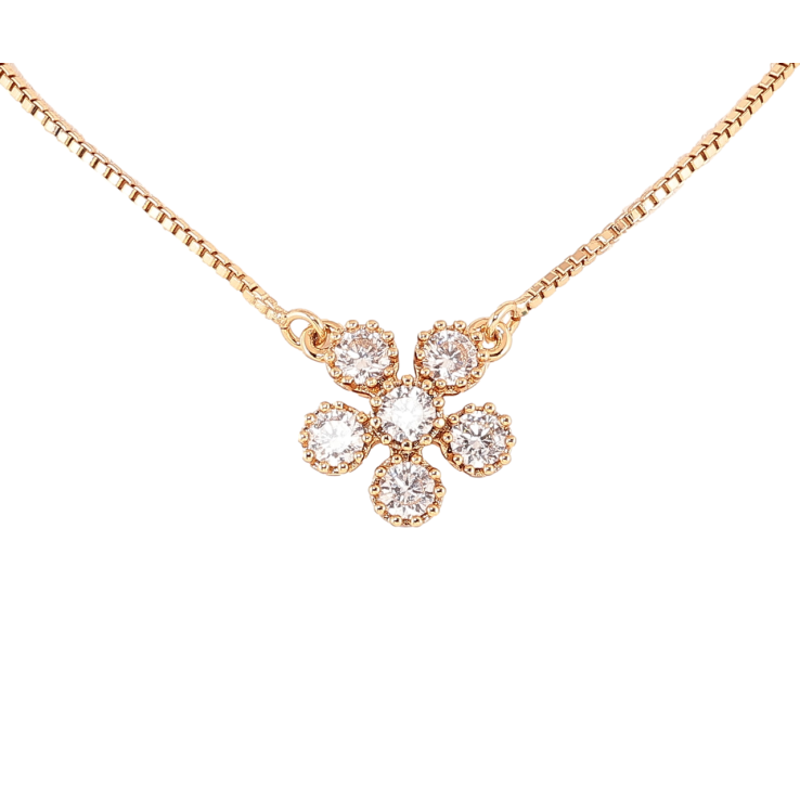 Підвіска на ланцюжку Xuping Позолота 18K «Кришталева квіточка» довжина 43.5-46.5см х 1.5мм фото №9