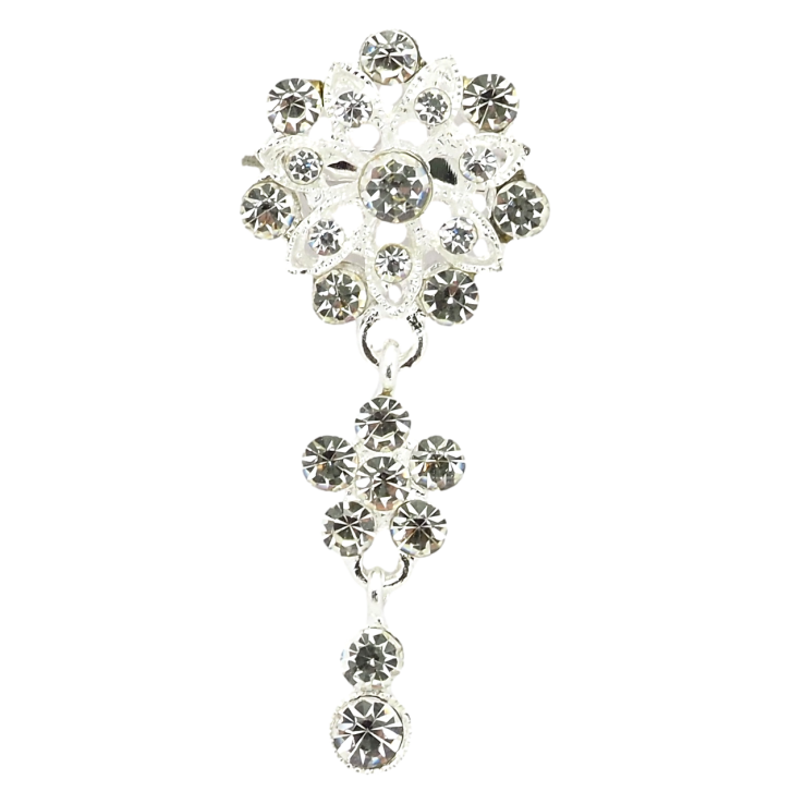 Брошка Кристальні квіточки фото №5