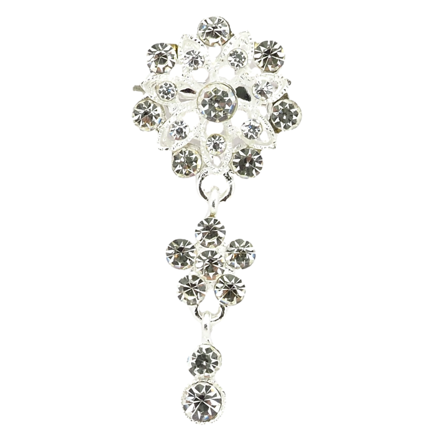 Брошка Кристальні квіточки фото №1