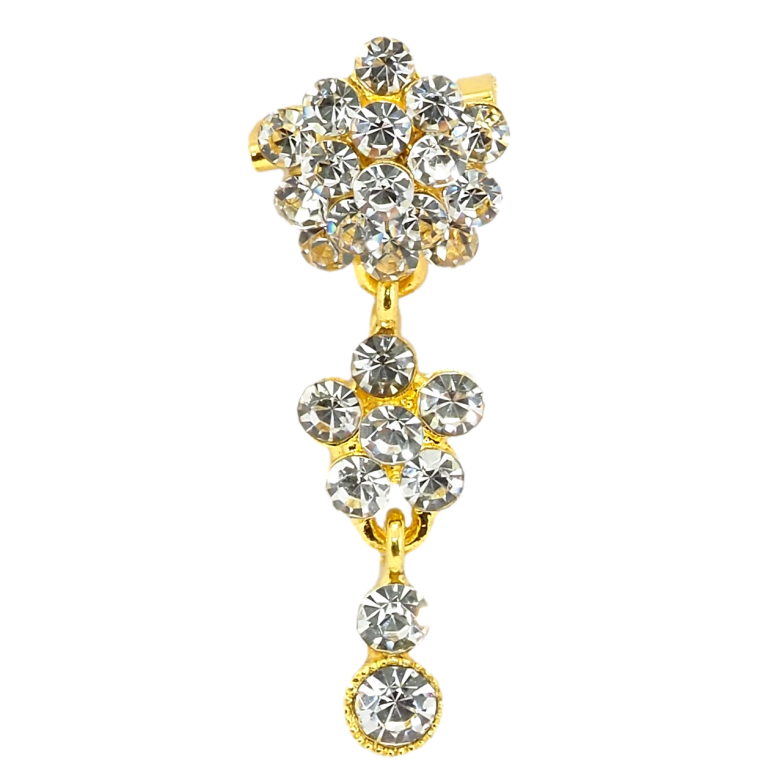 Брошка Квіткова підвіска зі страз фото №1 Брошка Квіткова підвіска зі страз фото №1