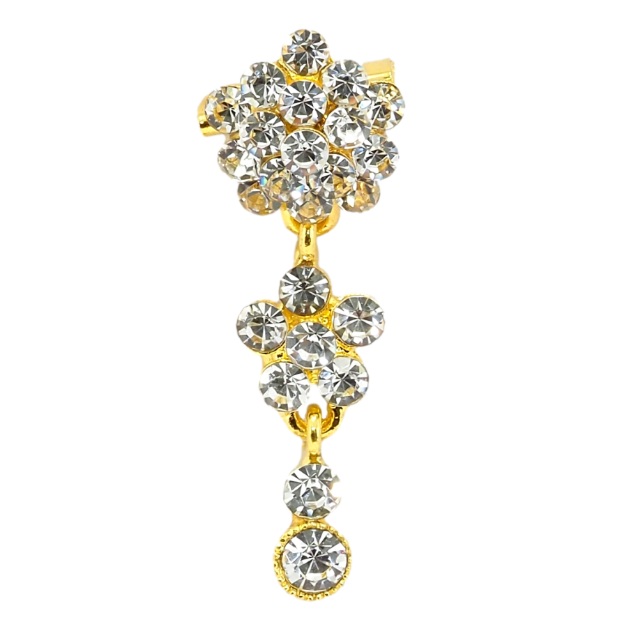 Брошка Квіткова підвіска зі страз фото №1 Брошка Квіткова підвіска зі страз фото №1