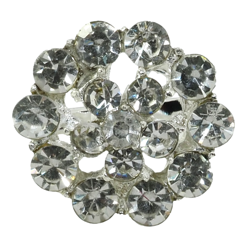 Брошка Квітка зі стразами фото №3