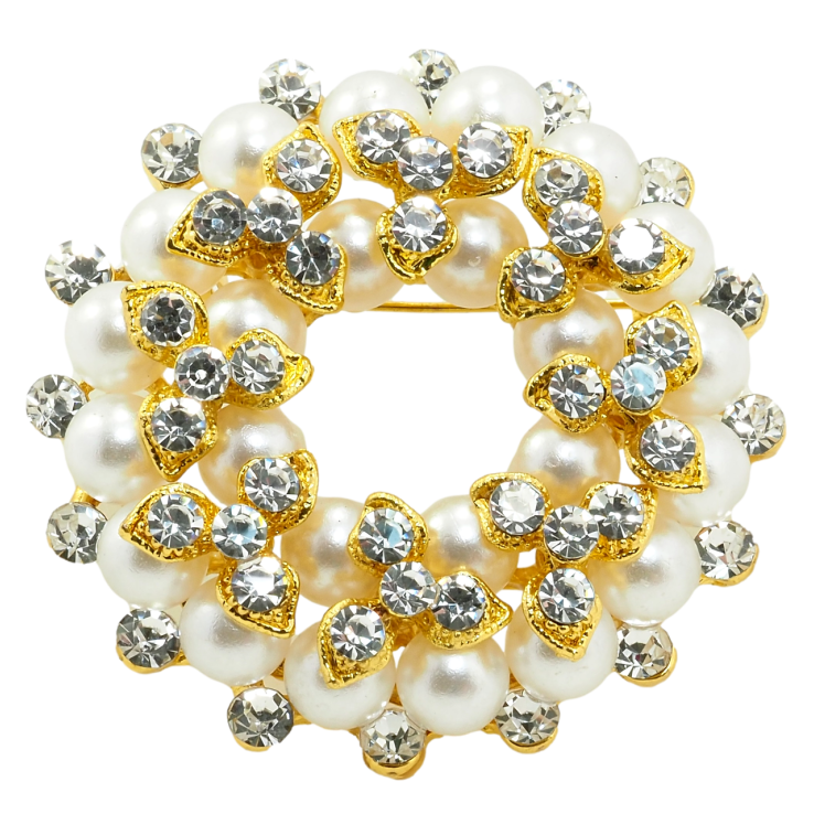 Брошь Жемчужный веночек фото №10