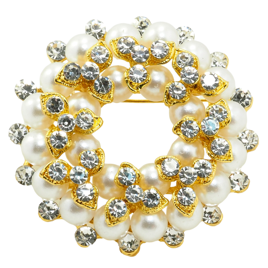 Брошка Перлинний віночок фото №1