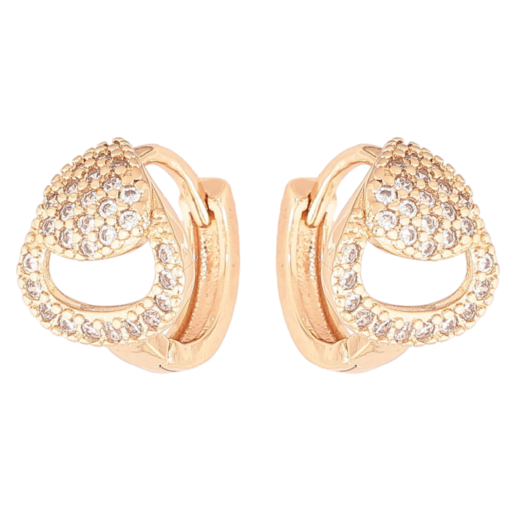 Серьги Xuping M&L Цвет 18K колечки Узор с инкрустацией кристаллами фото №11