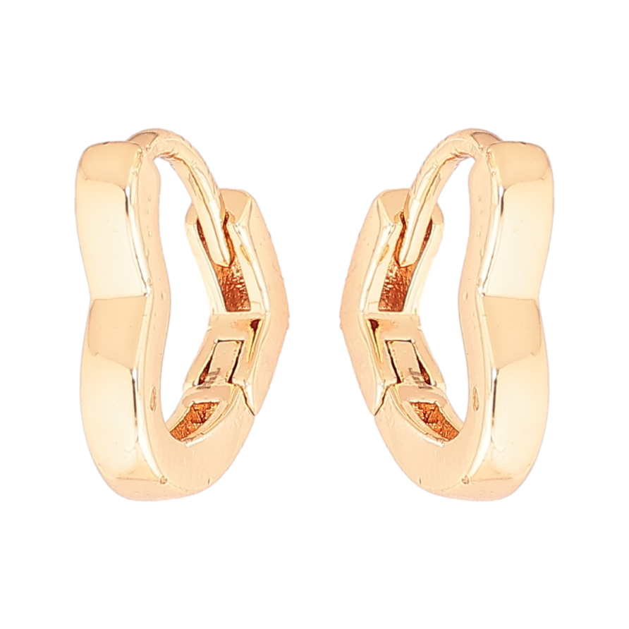 Серьги Xuping M&L Цвет 18K колечки Сердечки фото №1