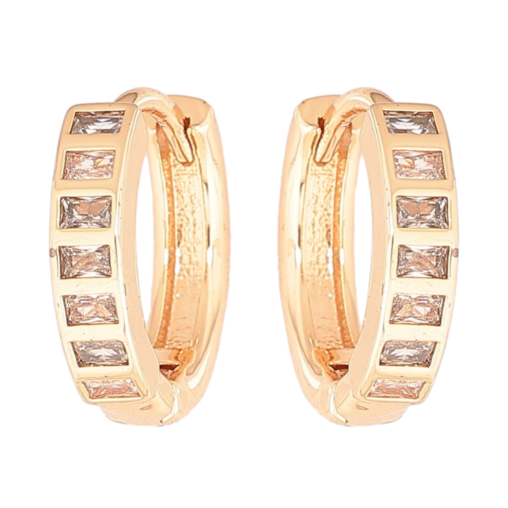 Серьги Xuping M&L Цвет 18K колечки Дорожки кристаллов фото №20