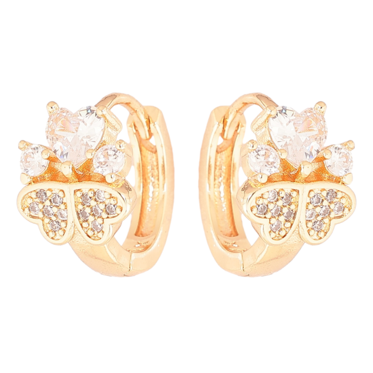 Серьги Xuping M&L Цвет 18K колечки Романтичный узор с кристаллами фото №23
