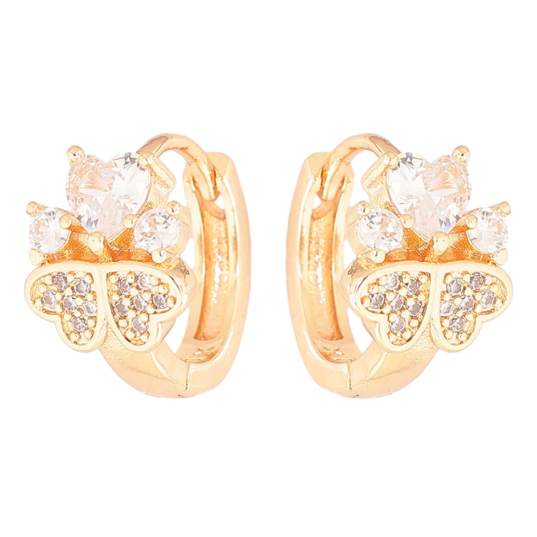 Сережки Xuping M&L Колір 18K колечка «Романтичний візерунок з кристалами» фото №3