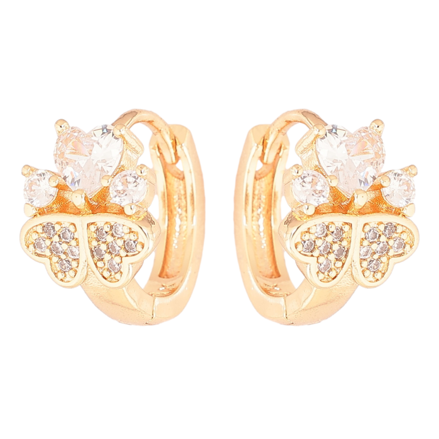 Серьги Xuping M&L Цвет 18K колечки Романтичный узор с кристаллами фото №1