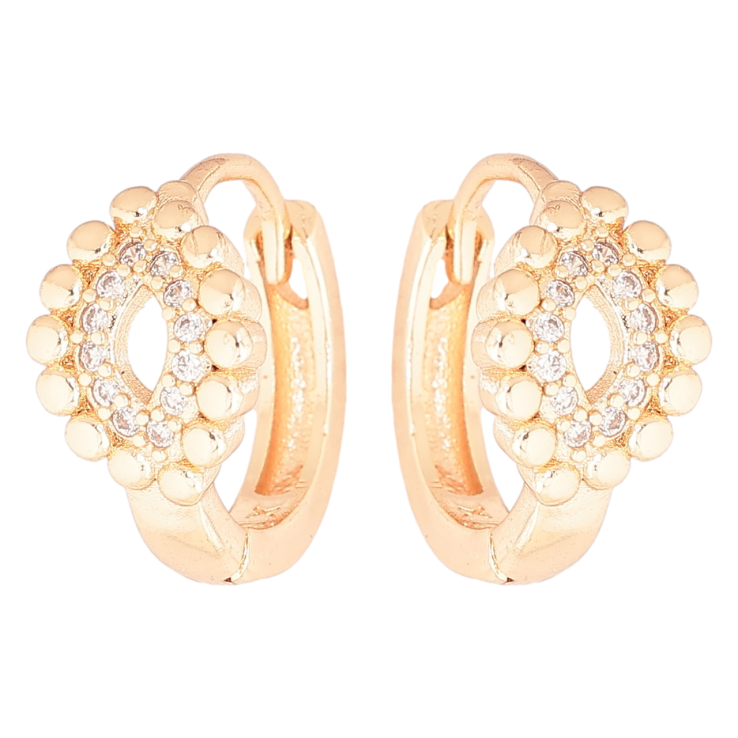 Серьги Xuping M&L Цвет 18K колечки Узор с кристаллами фото №10