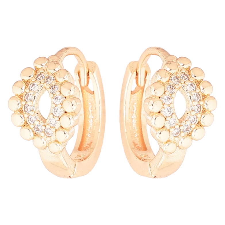 Серьги Xuping M&L Цвет 18K колечки Узор с кристаллами фото №1