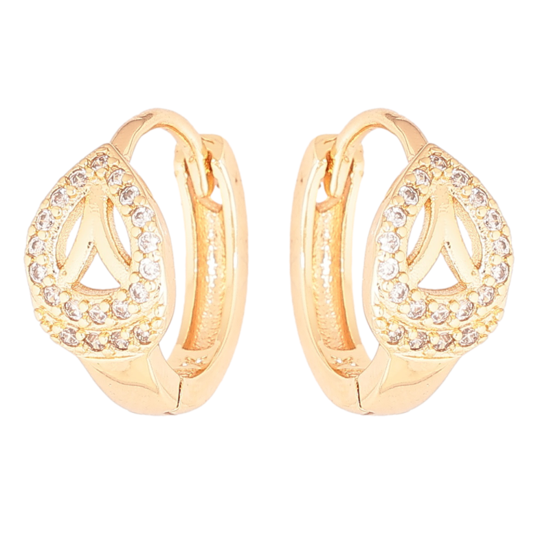 Сережки Xuping M&L Колір 18K колечка Візерунок з кристалами» фото №1