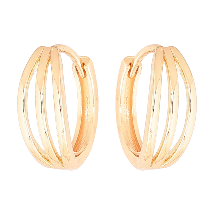 Серьги Xuping M&L Цвет 18K колечки Декоративный узор фото №3