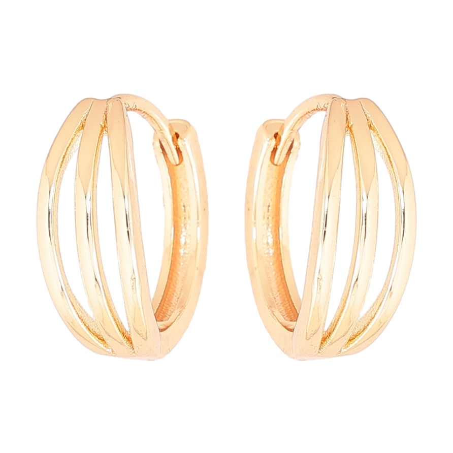 Серьги Xuping M&L Цвет 18K колечки Декоративный узор фото №1